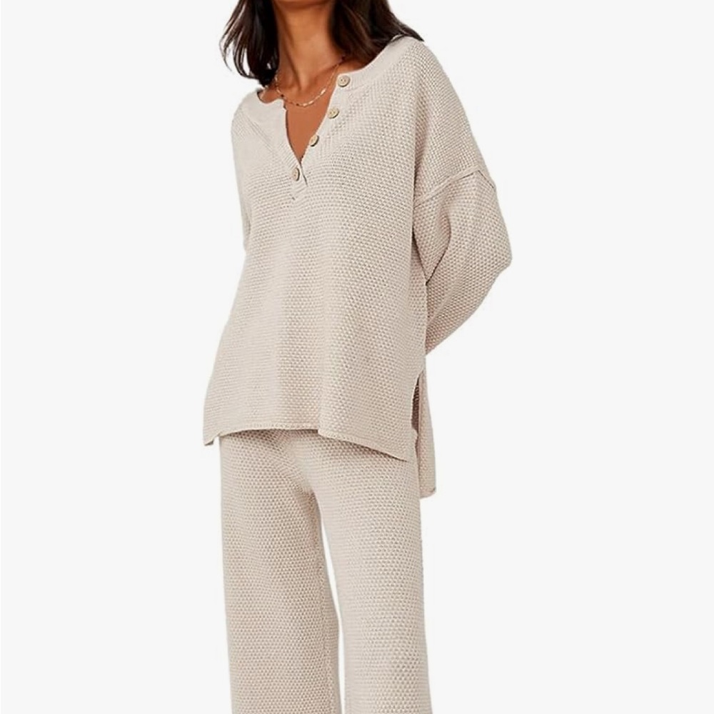 Oversized knit lounge set
